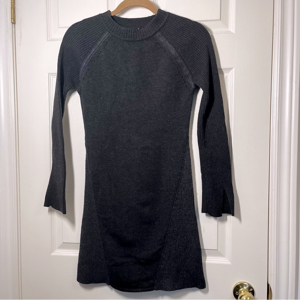 SMARTWOOL Women's Gray Spruce Creek Long Sleeve Sweater Dress Size XS